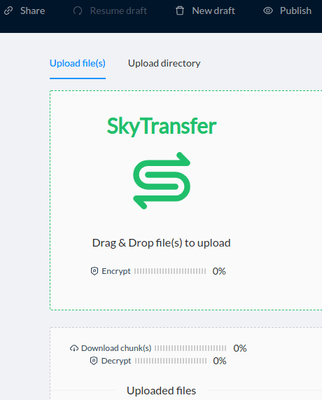 SkyTransfer Upload