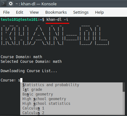 khan -dl interactive mode