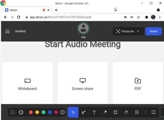 select audio meeting type
