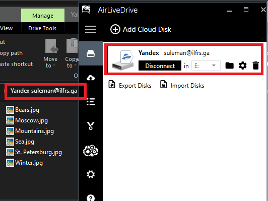 AirLiveDrive Disk Mounted