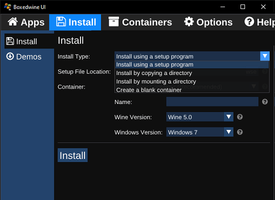BoxedWine Install