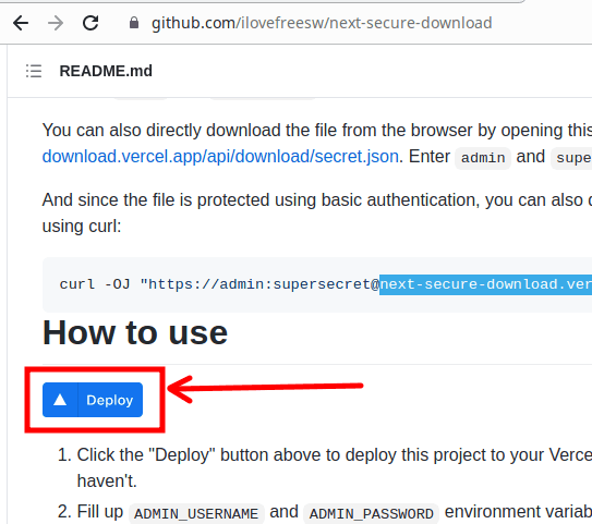 Deploy Vercel App Next Secure Download