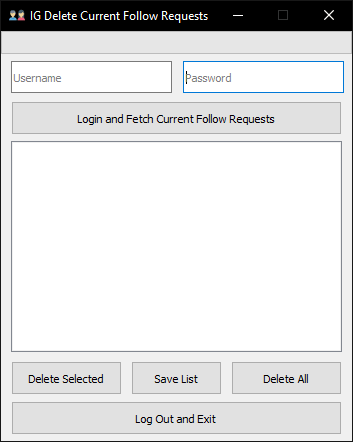 FollowRequestsRemover UI