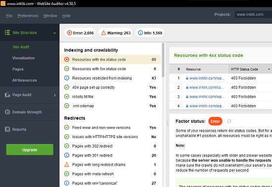 Free Core Web Vitals Auditor Indexing Crawlability