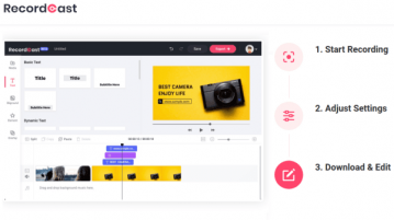 Free Online Webcam, Screen Recorder with Video Editor RecordCast