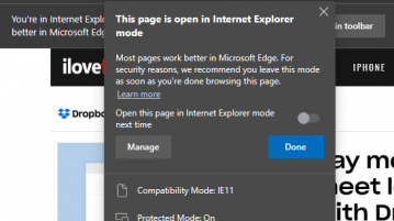 How to Open Websites in Internet Explorer Compatibility Mode in MS Edge