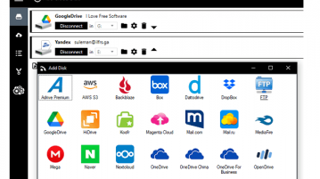 Mount Google Drive, S3, Dropbox, Yandex Disk as Local Disks Air Live Drive