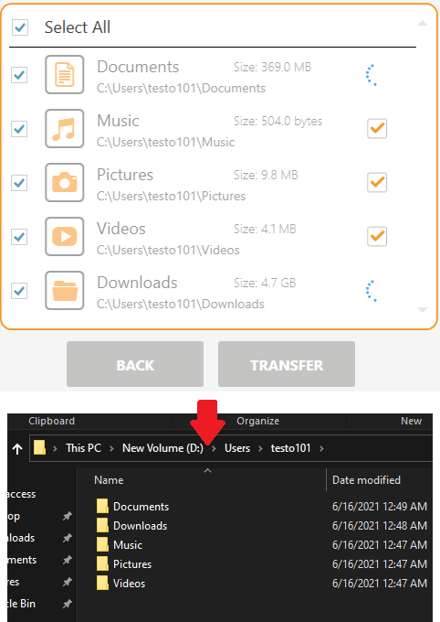 PCmover Reconfigurator in action