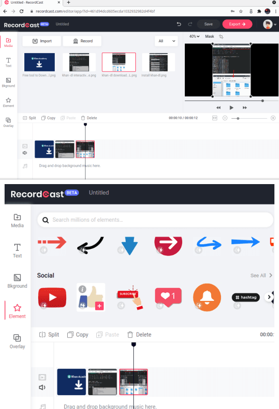 RecordCast Video Editor