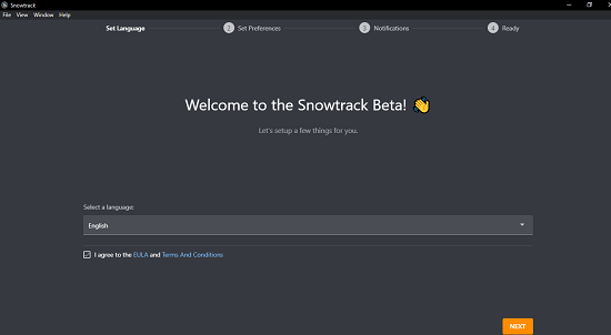 Snowtrack get started