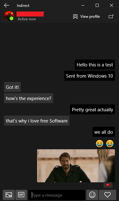 Windows 10 Instagram Client for Direct Messaging Indirect