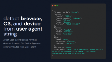 API to detect browser, OS, Device from User Agent APIC Agent