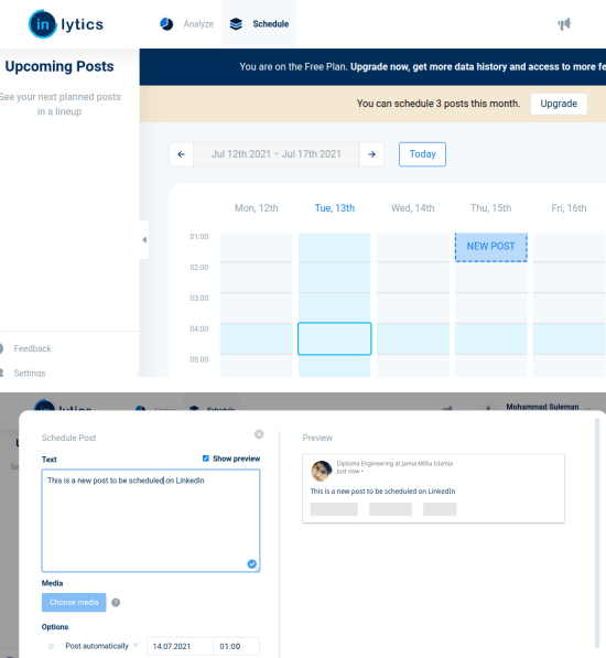 LinkedIn Post Scheduler