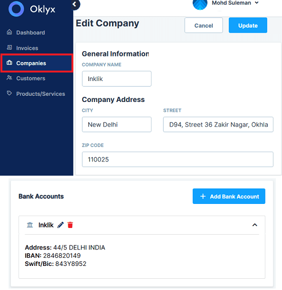 Oklyx Create a Company