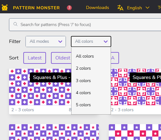 Pattern Monster main UI