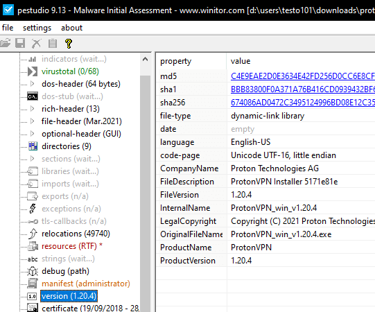 PeStudio Overview