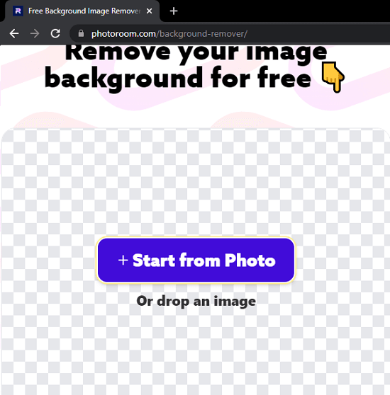 PhotoRoom Background Remover UI