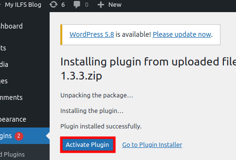 Wp Optional plugin activate