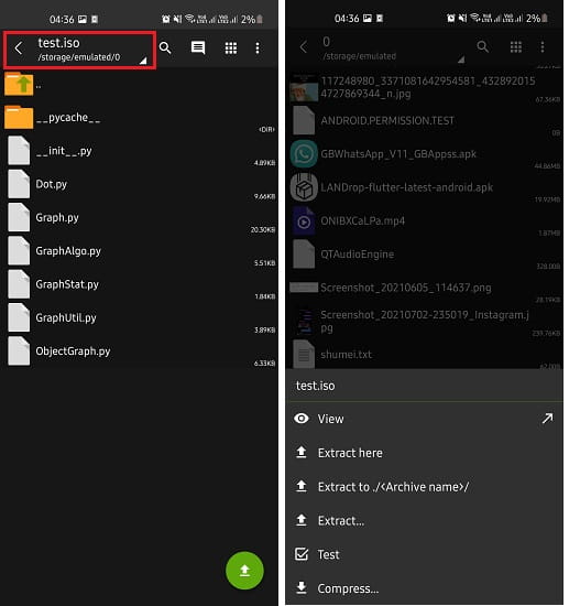 ZArchiver Android ISO File Extractor