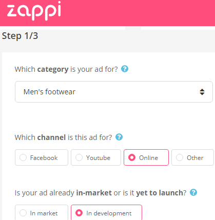 Zappi step 1