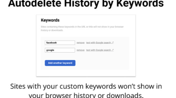 Auto Delete Browser History based on Keywords with this Chrome Extension