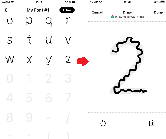 Draw your own font