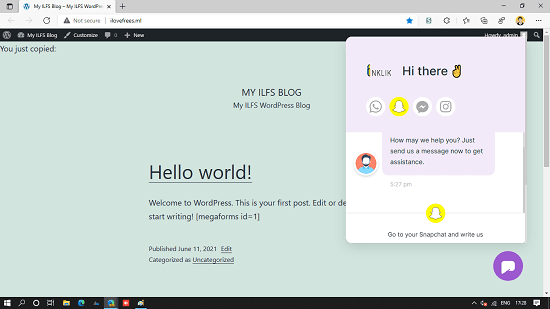 Free Snapchat, WhatsApp, Line, Messenger, Instagram Live Chat Box for Websites