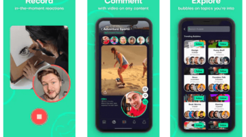 Free iPhone app to Post Video Reactions on Social Media Posts Bubble app