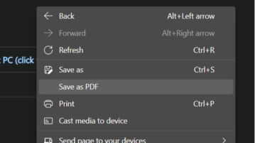 How to Enable Save as PDF right Click Menu in Edge to Save Webpages as PDF in 1 Click