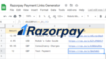 How to Generate Razorpay Payment Links using Google Sheets