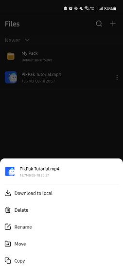 PikPak Download to Local