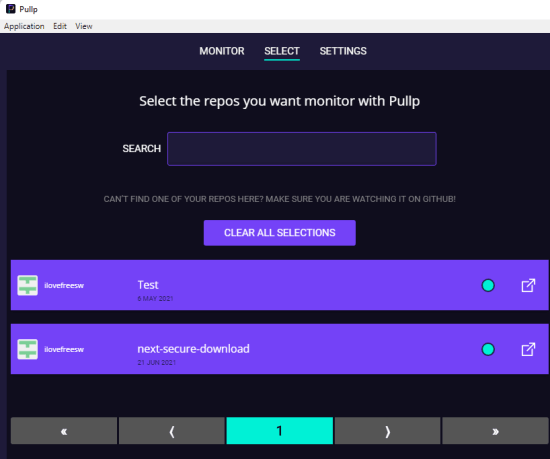 Pullp Select Repositories