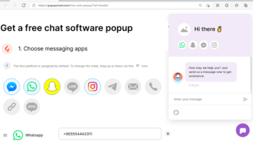 Snapchat, WhatsApp, Line, Messenger, Instagram Live Chat Box for Websites