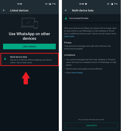 WhatsApp Multi Device Beta Join