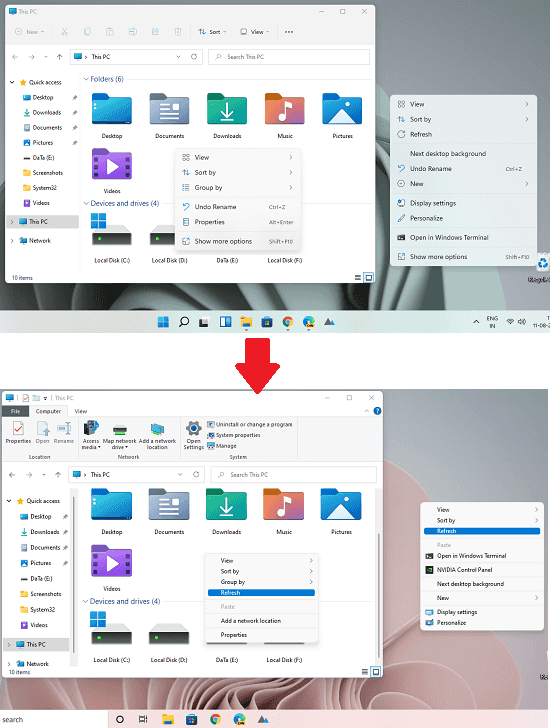 Widnows 11 Classic Context Menus