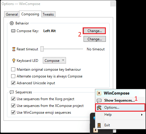 WinCompose Options