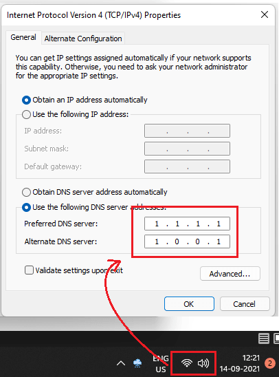 DNS Roaming DNS Changed