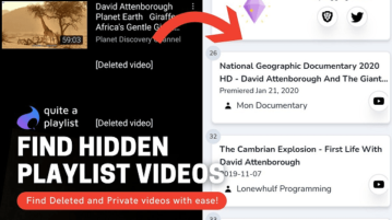 Find Deleted, Private Video Details from a YouTube Playlist