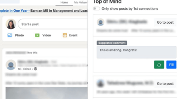 Free LinkedIn Tool to Suggest Comments for a Post using AI: Top of Mind