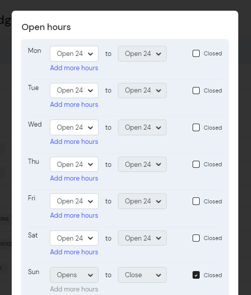 Goodcall opening hours