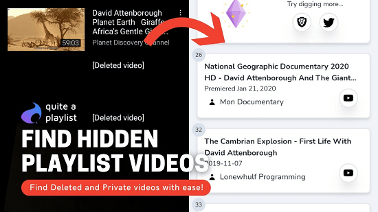 How to Find Deleted, Private Video Details from a YouTube Playlist