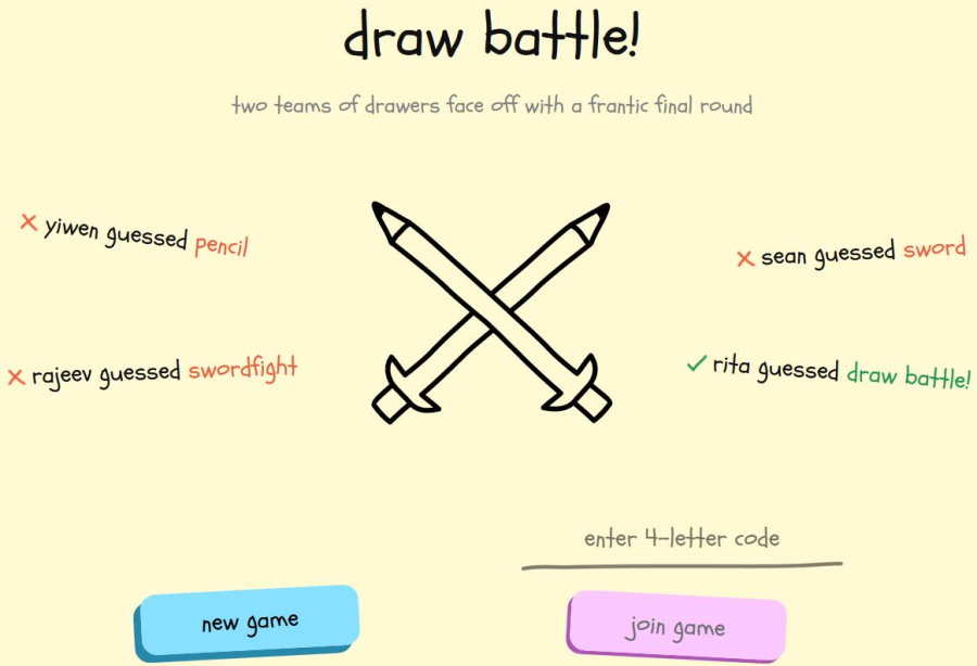 Free Remote Team Draw and Guess Word Game: Draw Battle