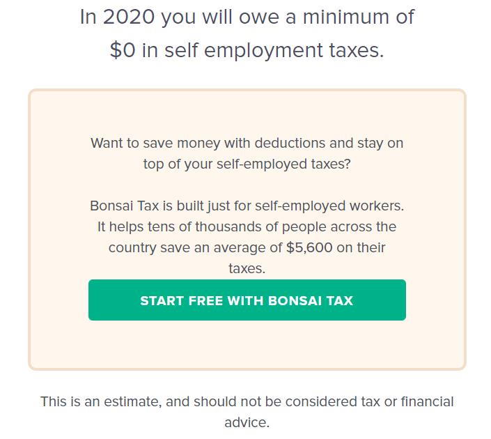 Free Online Self Employment Tax Calculator