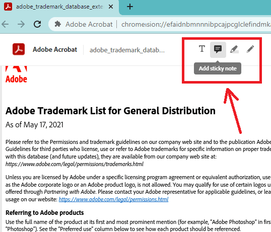 Adobe Acrobat Toolbar