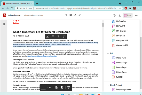 Edit PDFs using Free PDF Editor by Adobe in Chrome and Microsoft Edge