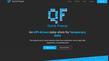Free Tool for Developers to Store Temporary Data Online QuickFreeze