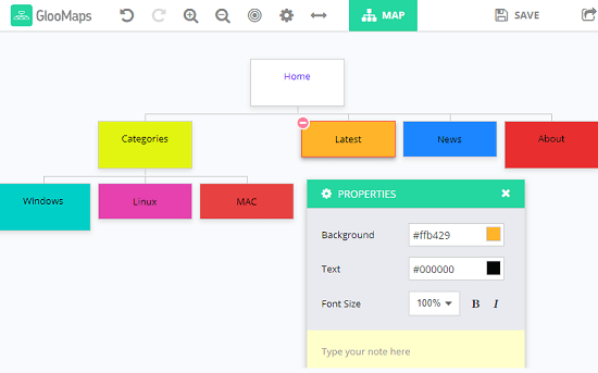 GlooMaps Visual Sitemap Builder