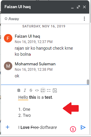 How to Quote Replies and Format Message Text on Google Chat