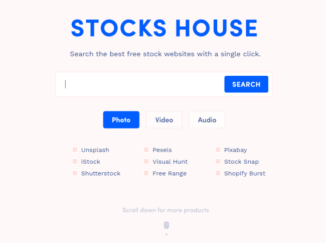 Stocks House homepage
