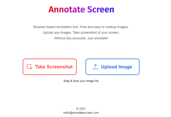 Annotate screen homepage